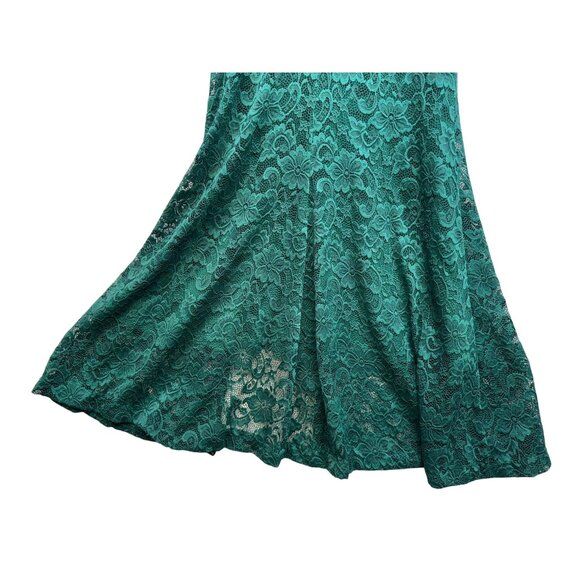 Vshow Womens Sleeveless Lace Halter Mermaid Maxi Dress Medium Green Holiday Part - Picture 10 of 16